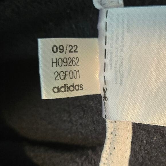 Adidas Hoodie Pullover Classic Black with 3 White Stripe Men's Large - Picture 7 of 7